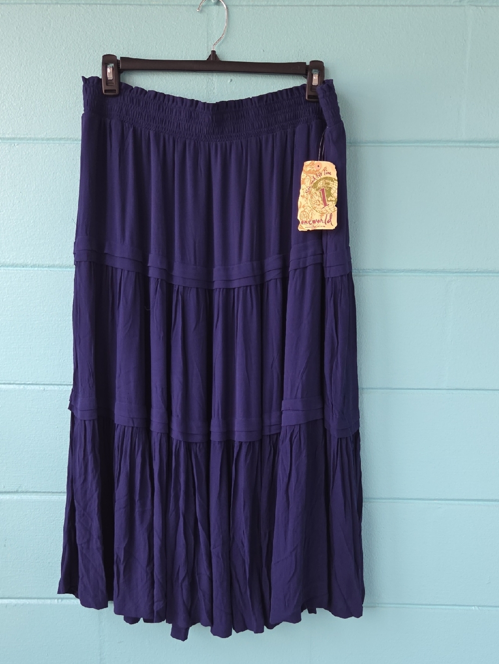 NWT "One World" Tiered Maxi Skirt Woman's Size 1X